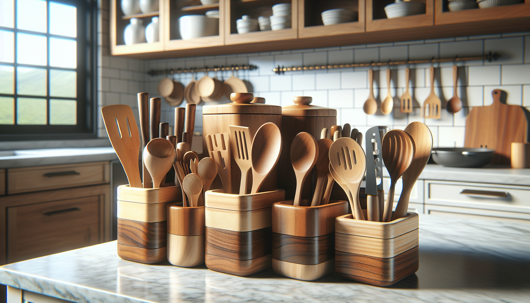 Handcrafted Wooden Utensil Holders Transform Kitchen Organization